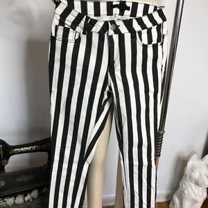 Black & White Striped Pants